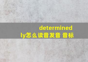 determinedly怎么读音发音 音标